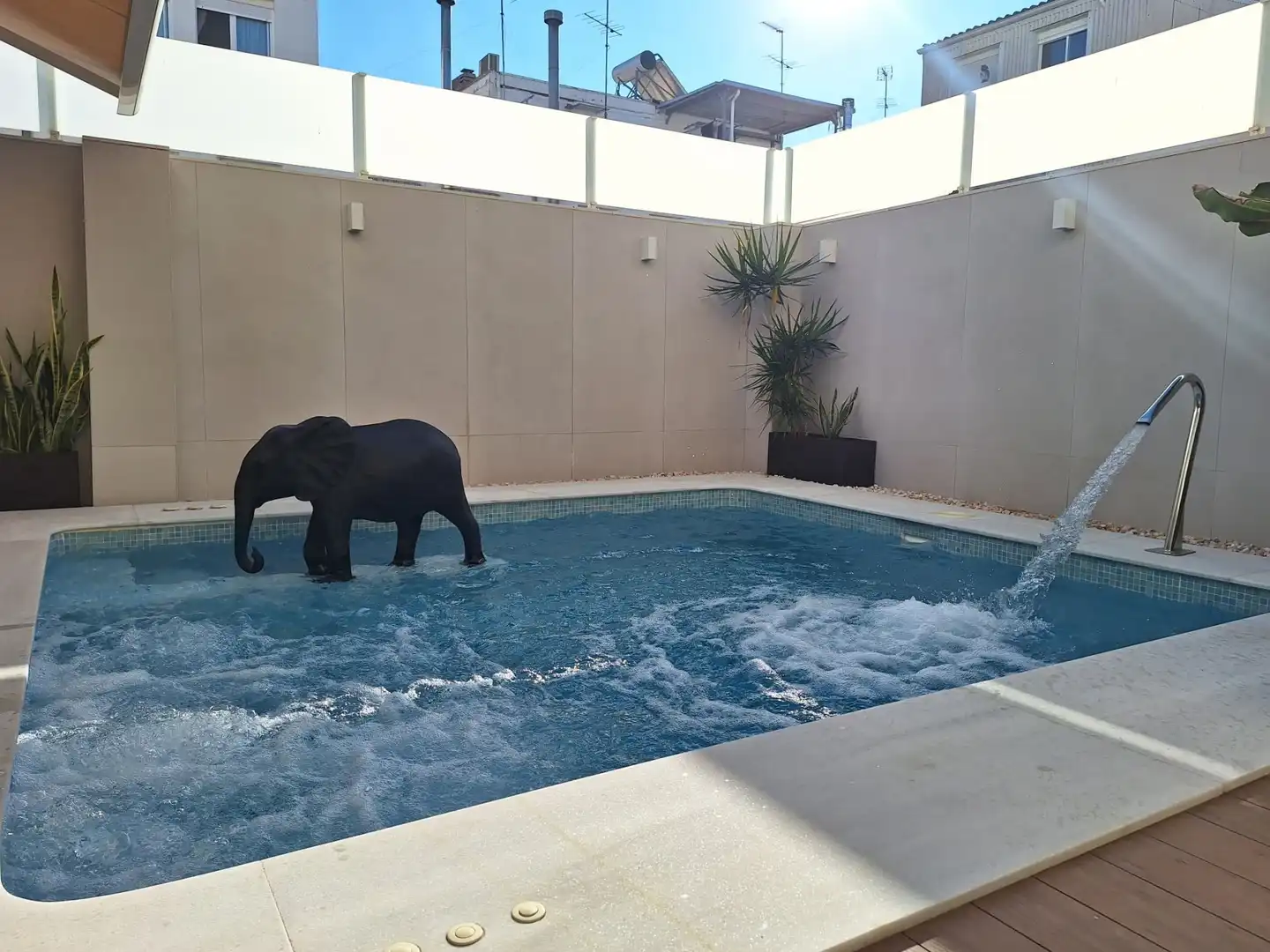 Piscina de Casa adosada en venta en Algemesí con Aire acondicionado, Calefacción y Jardín privado