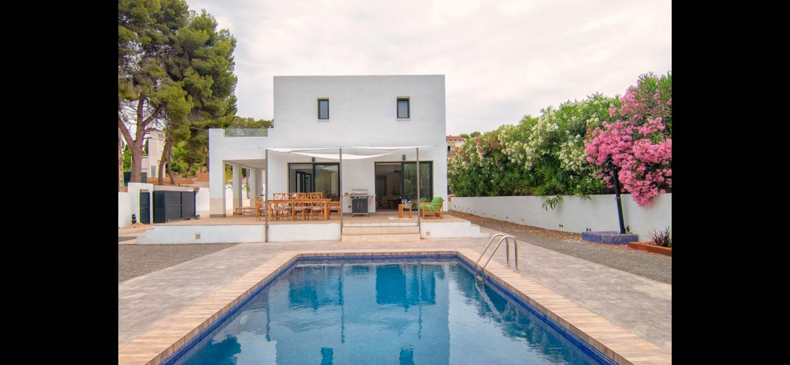 Piscina de Casa o xalet de lloguer en Moraira amb Aire condicionat, Calefacció i Jardí privat