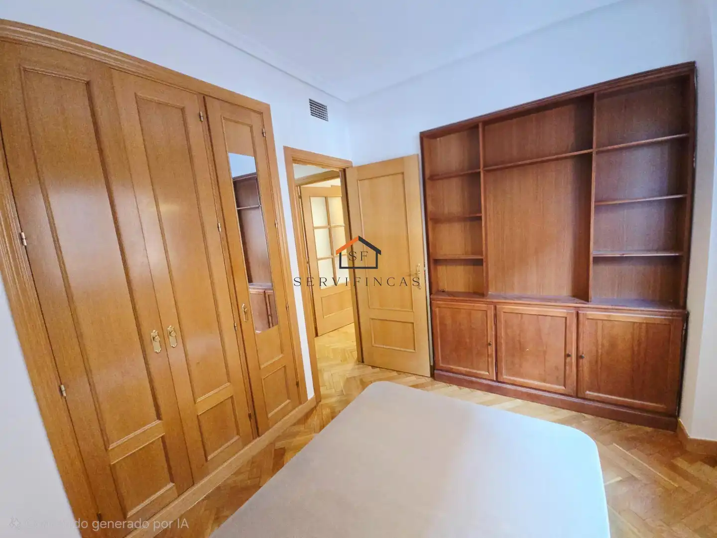 Bedroom of Flat for rent in Madrid  with Air Conditioner, Heating and Private garden