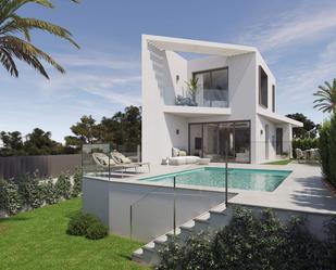 Vista exterior de Casa o xalet en venda en Alicante / Alacant amb Aire condicionat, Terrassa i Piscina