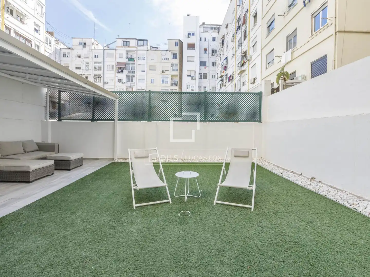 Terrasse von Wohnung zur Miete in Valencia mit Klimaanlage, Heizung und Parkett