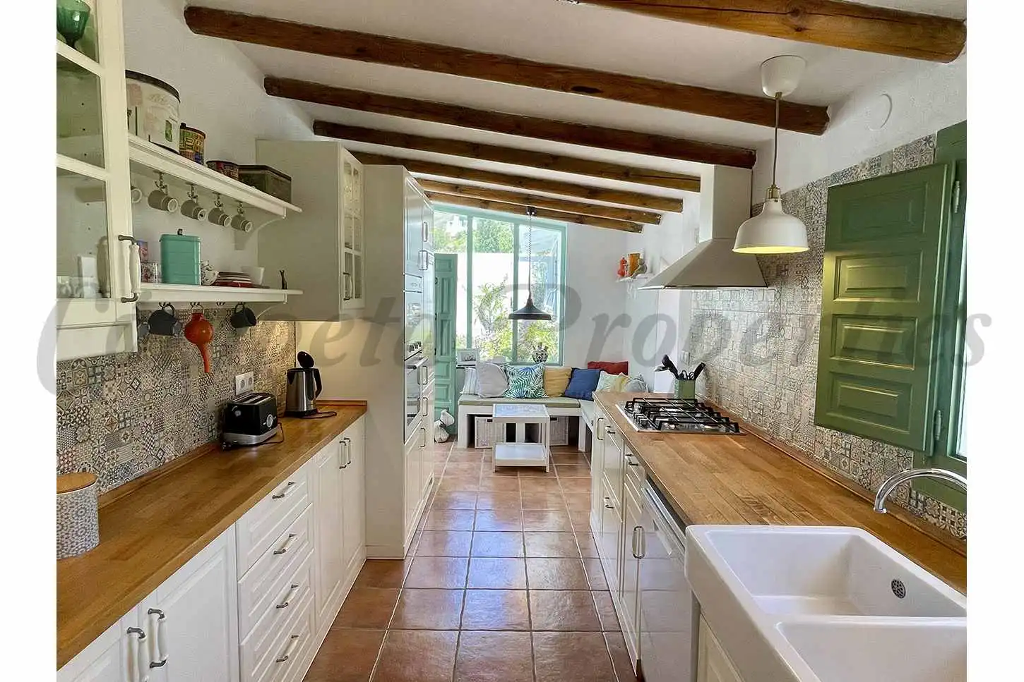 Cuina de Finca rústica en venda en Cómpeta amb Aire condicionat, Calefacció i Terrassa