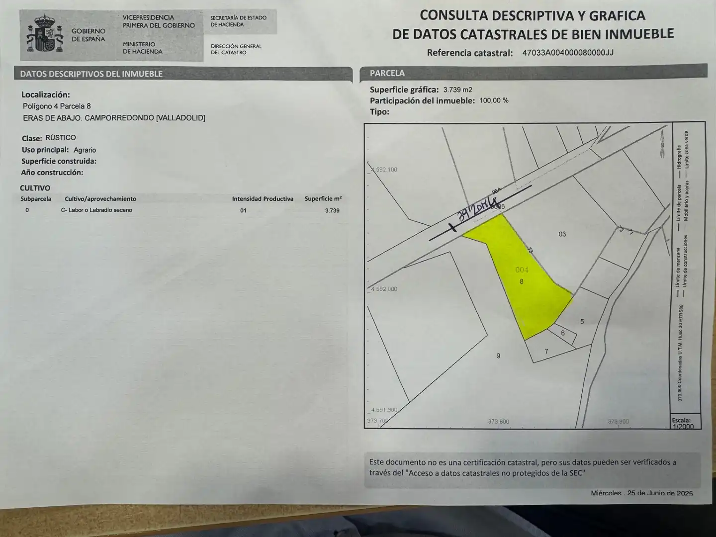 Terreno en venta en Camporredondo