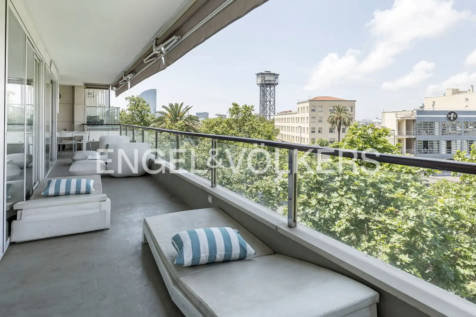 Terrasse von Wohnung zur Miete in Barcelona mit Klimaanlage, Heizung und Parkett