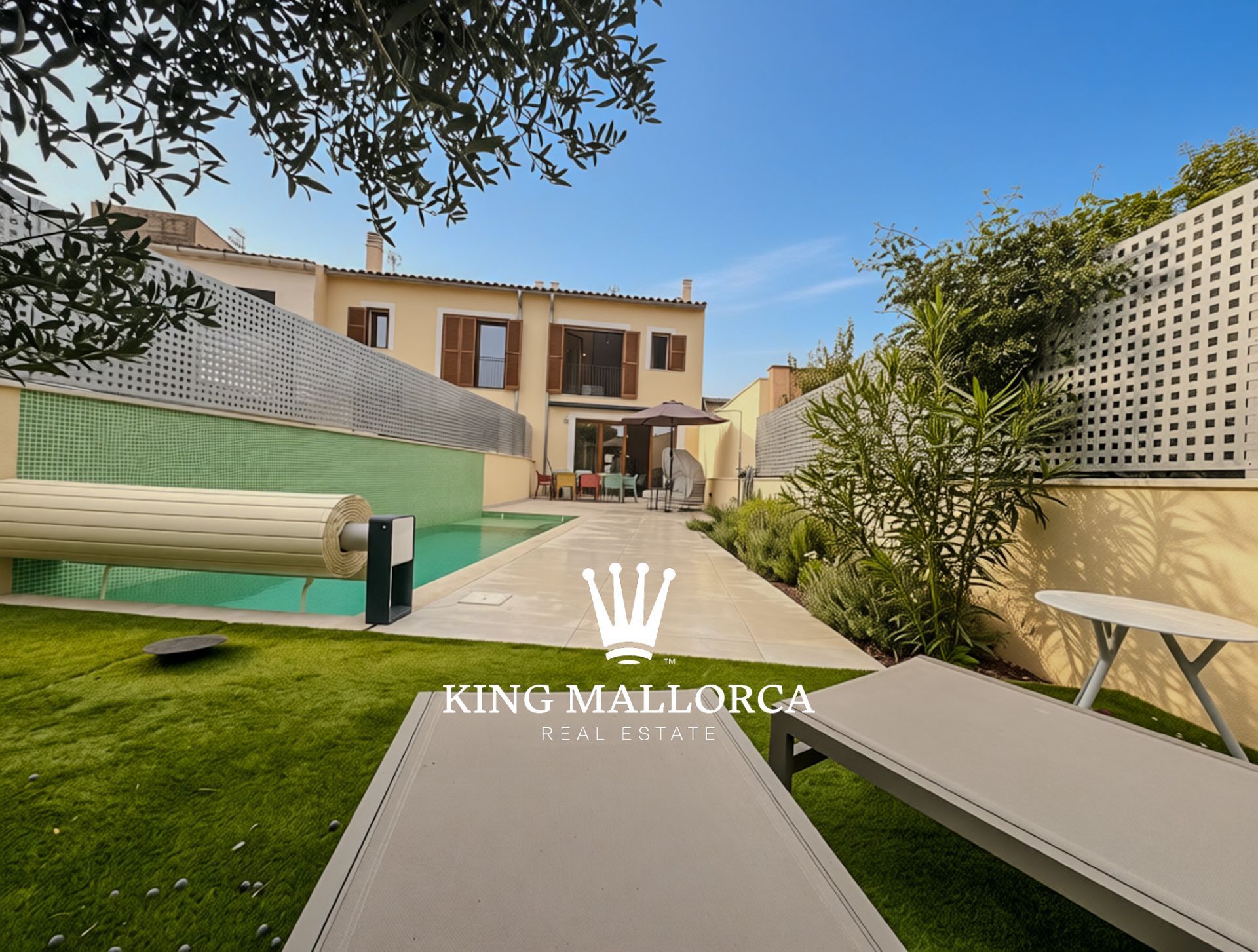 Exterior view of Single-family semi-detached for sale in Marratxí  with Air Conditioner, Heating and Private garden