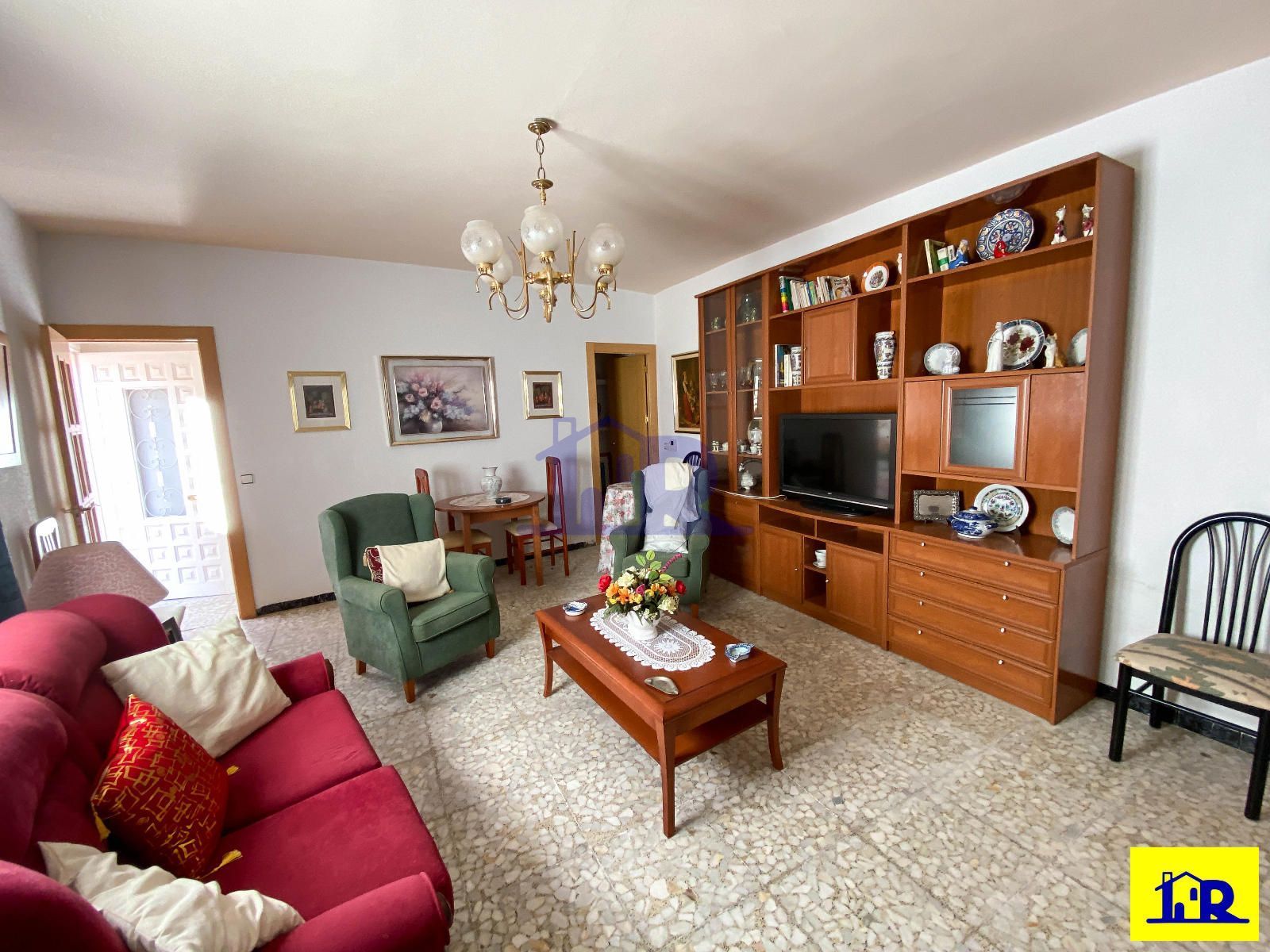 Living room of Flat for sale in Cañada del Hoyo  with Heating, Terrace and Furnished