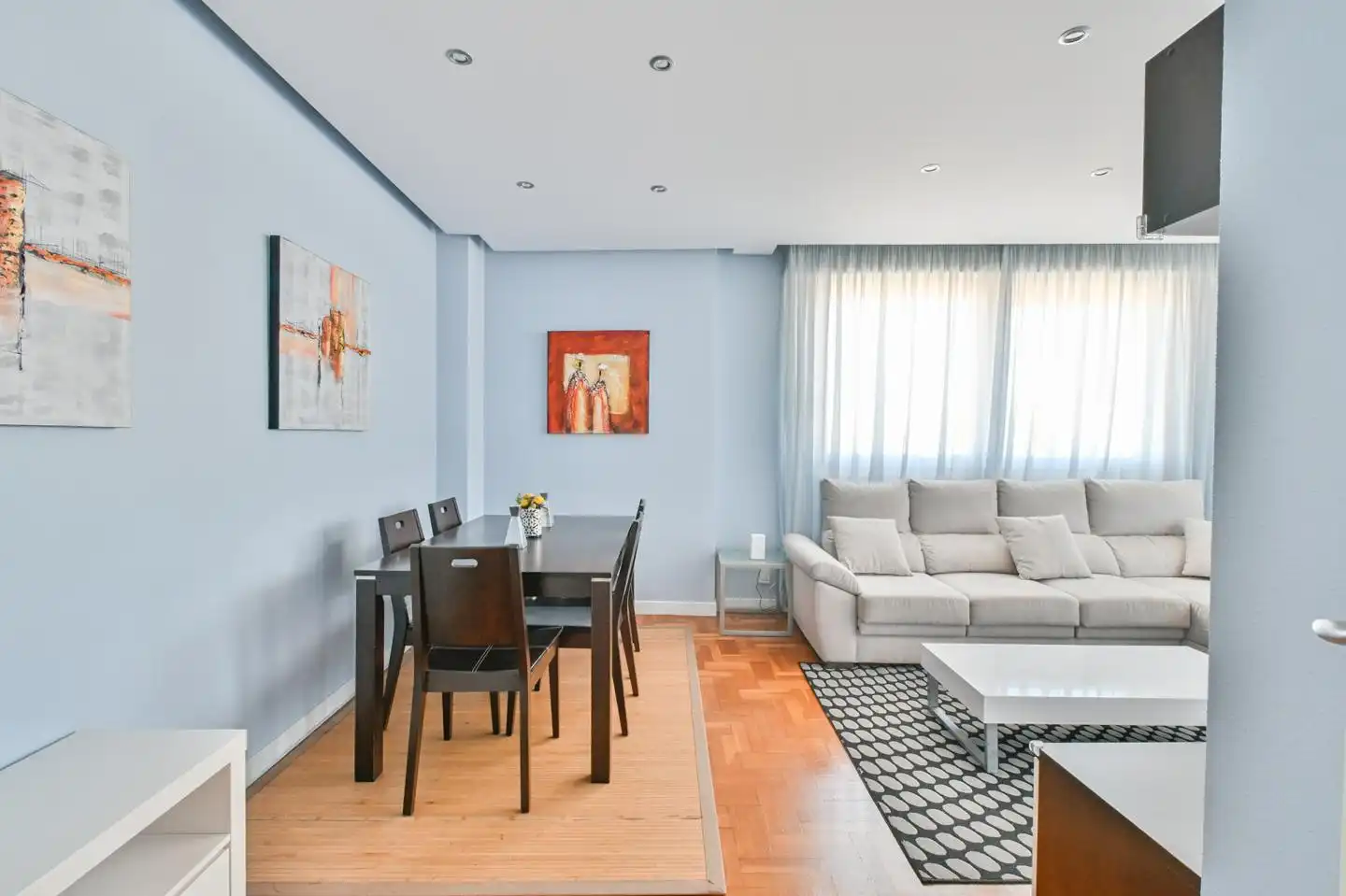 Sala de estar de Piso de alquiler en Barañáin / Barañain con Calefacción, Parquet y Trastero