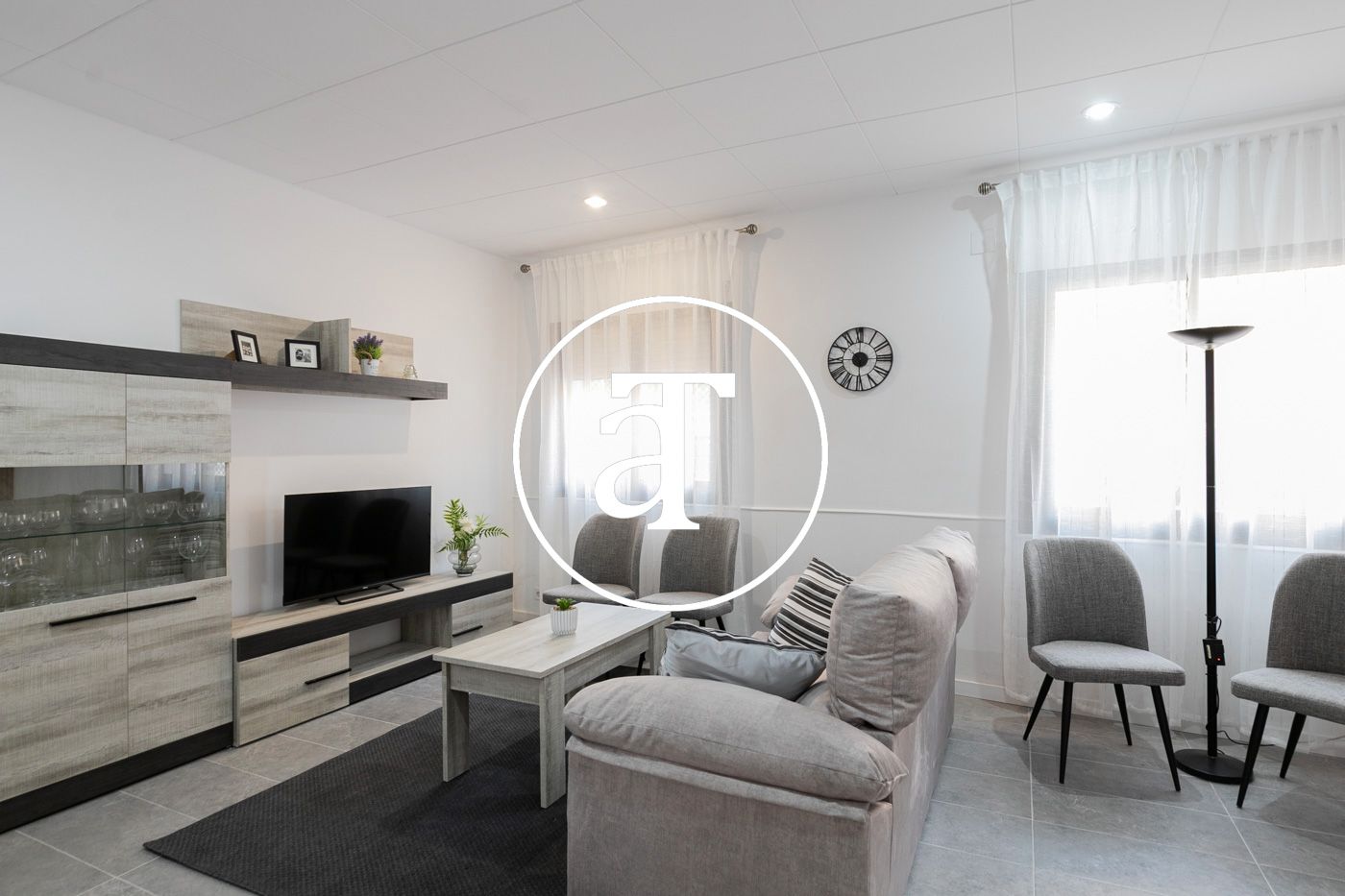 Living room of Flat to rent in  Barcelona Capital  with Heating, Furnished and Oven