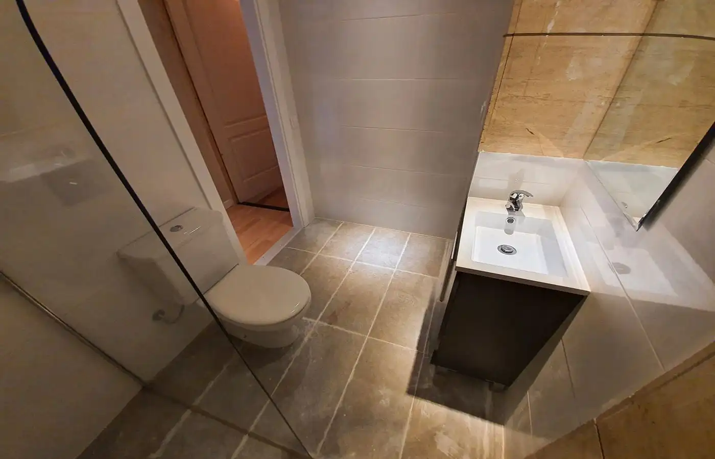 Badezimmer von Wohnungen zur Miete in Santa Maria de Palautordera mit Klimaanlage, Parkett und Alarm