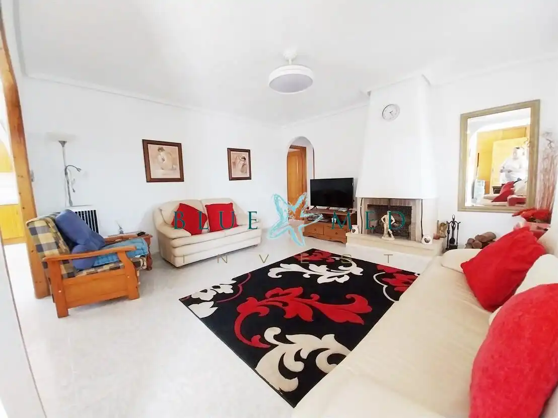 Sala de estar de Casa o chalet en venta en Mazarrón con Aire acondicionado, Calefacción y Jardín privado