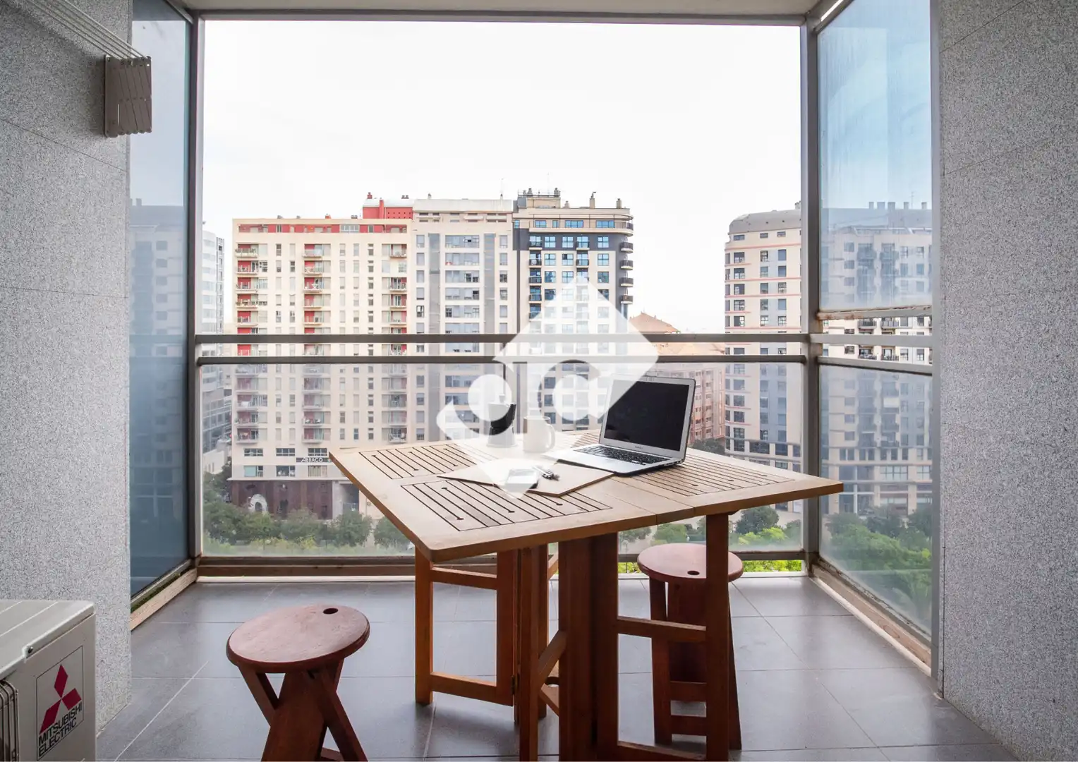 Terraza de Piso de alquiler en Valencia con Aire acondicionado, Calefacción y Terraza