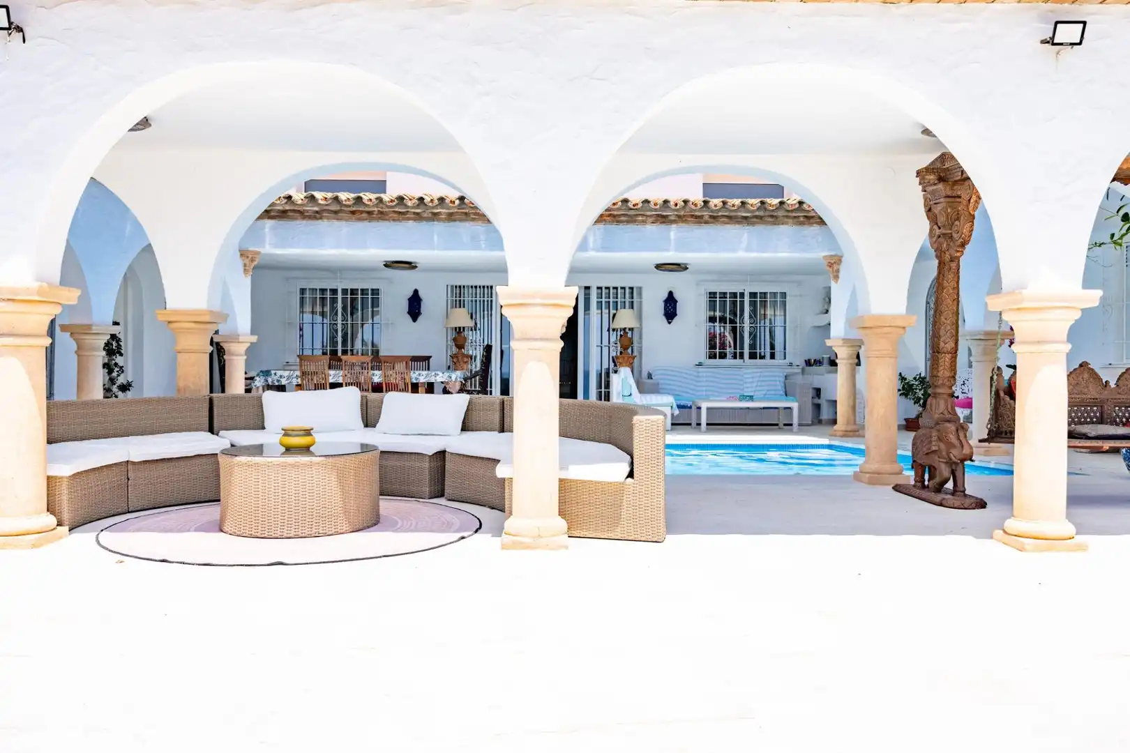 Terrassa de Casa o xalet de lloguer en Marbella amb Aire condicionat, Jardí privat i Terrassa