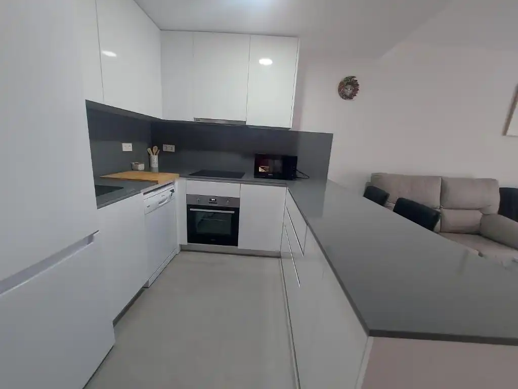 Kitchen of Flat for rent in Vélez-Málaga  with Air Conditioner, Private garden and Furnished