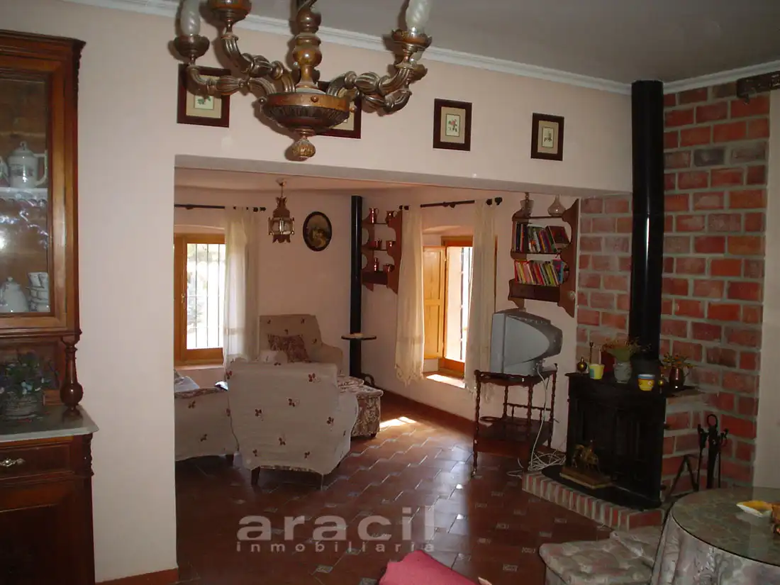Sala d'estar de Finca rústica en venda en Alcoy / Alcoi amb Aire condicionat, Jardí privat i Terrassa