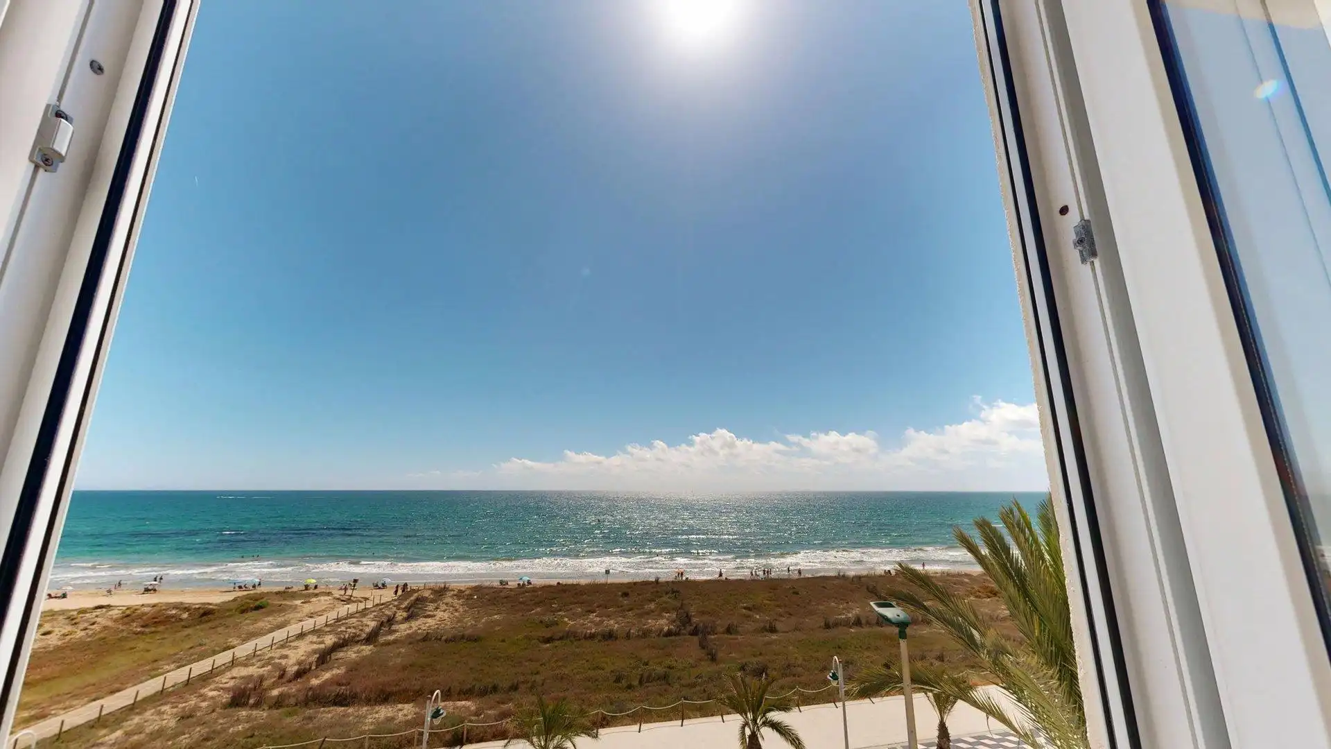 Dormitori de Apartament de lloguer en Elche / Elx amb Aire condicionat, Jardí privat i Terrassa