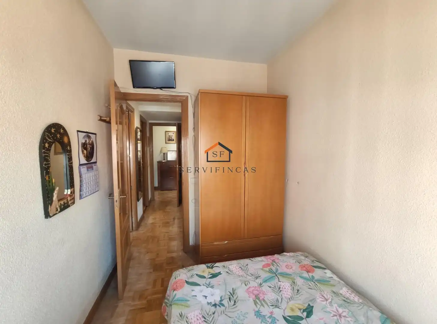 Bedroom of Flat for rent in Madrid  with Air Conditioner, Heating and Parquet flooring