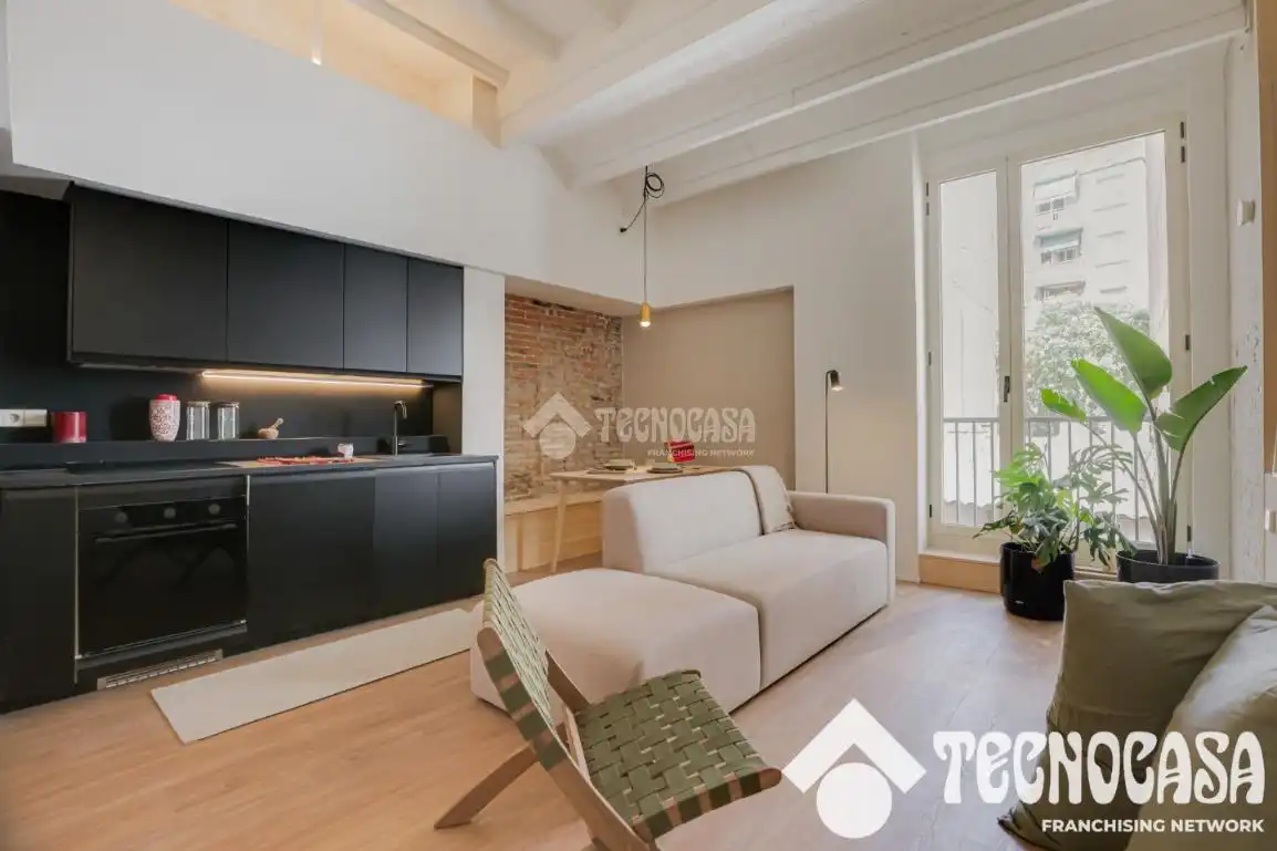 Wohnzimmer von Wohnung zum Verkauf in Barcelona mit Terrasse