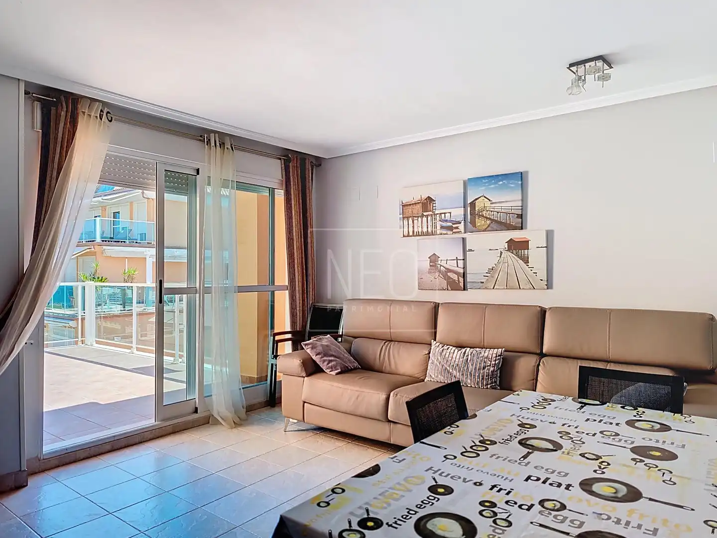 Living room of Flat for sale in Dénia  with Air Conditioner, Private garden and Terrace