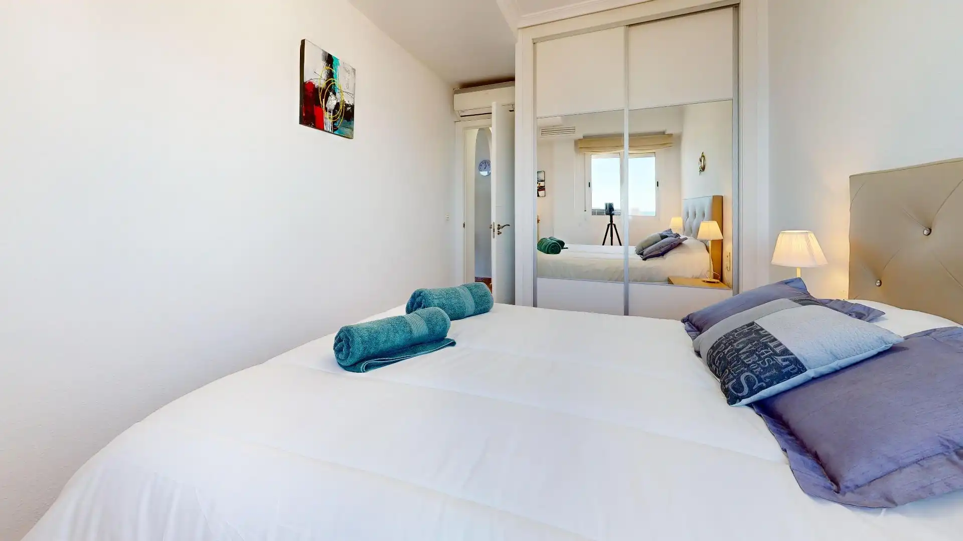 Dormitori de Apartament de lloguer en Elche / Elx amb Aire condicionat, Calefacció i Terrassa