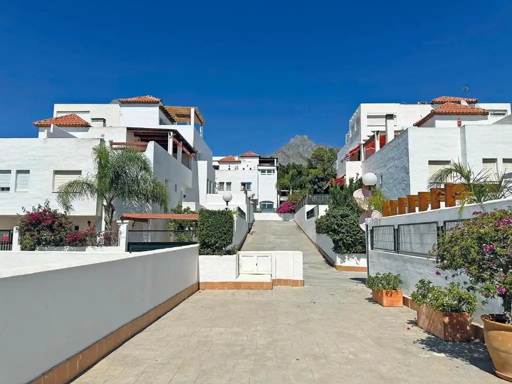 Exterior view of Detached homes for sale in Marbella  with Air Conditioner, Heating and Private garden