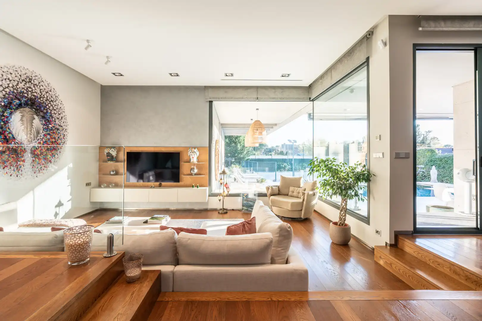 Sala de estar de Casa o chalet en venta en Villaviciosa de Odón con Aire acondicionado, Calefacción y Jardín privado