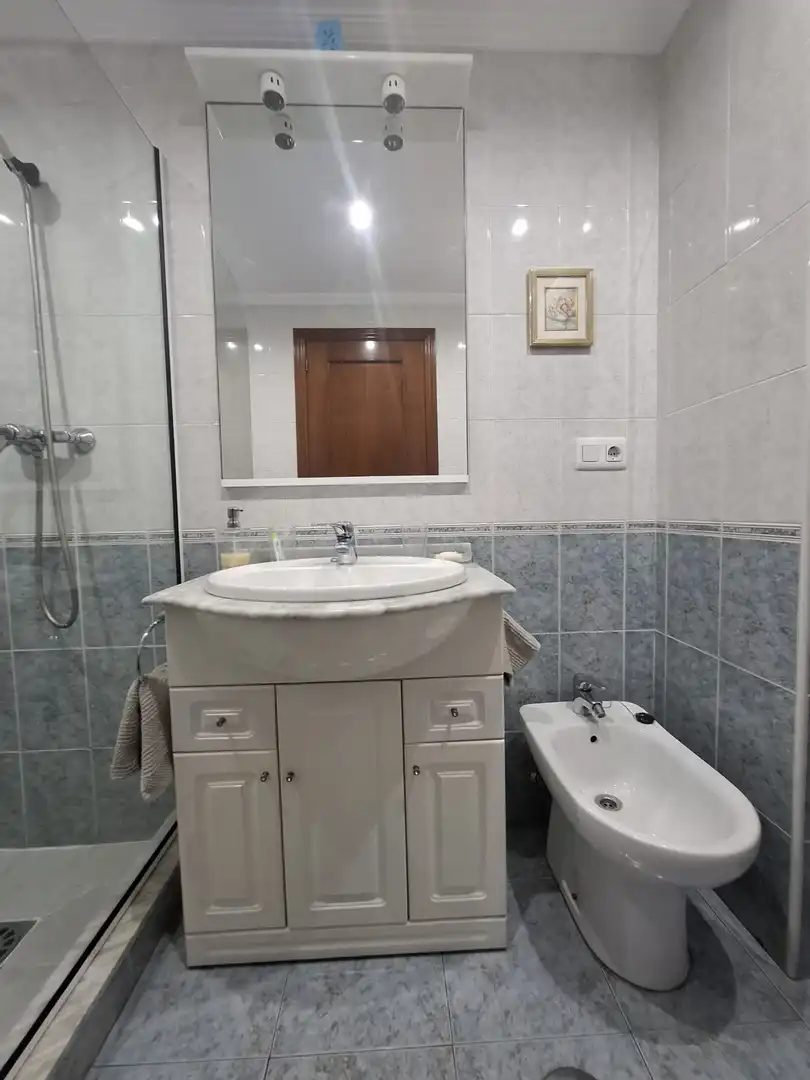 Bathroom of Flat for rent in Gijón   with Heating, Parquet flooring and Furnished