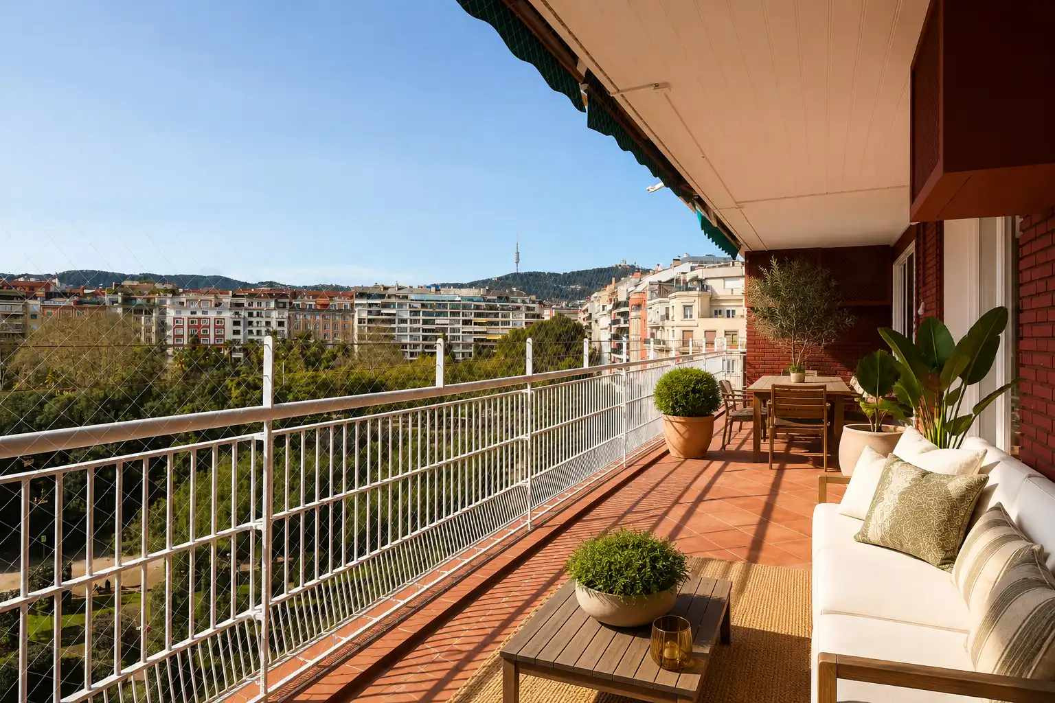 Terraza de Piso de alquiler en Barcelona con Aire acondicionado, Calefacción y Terraza