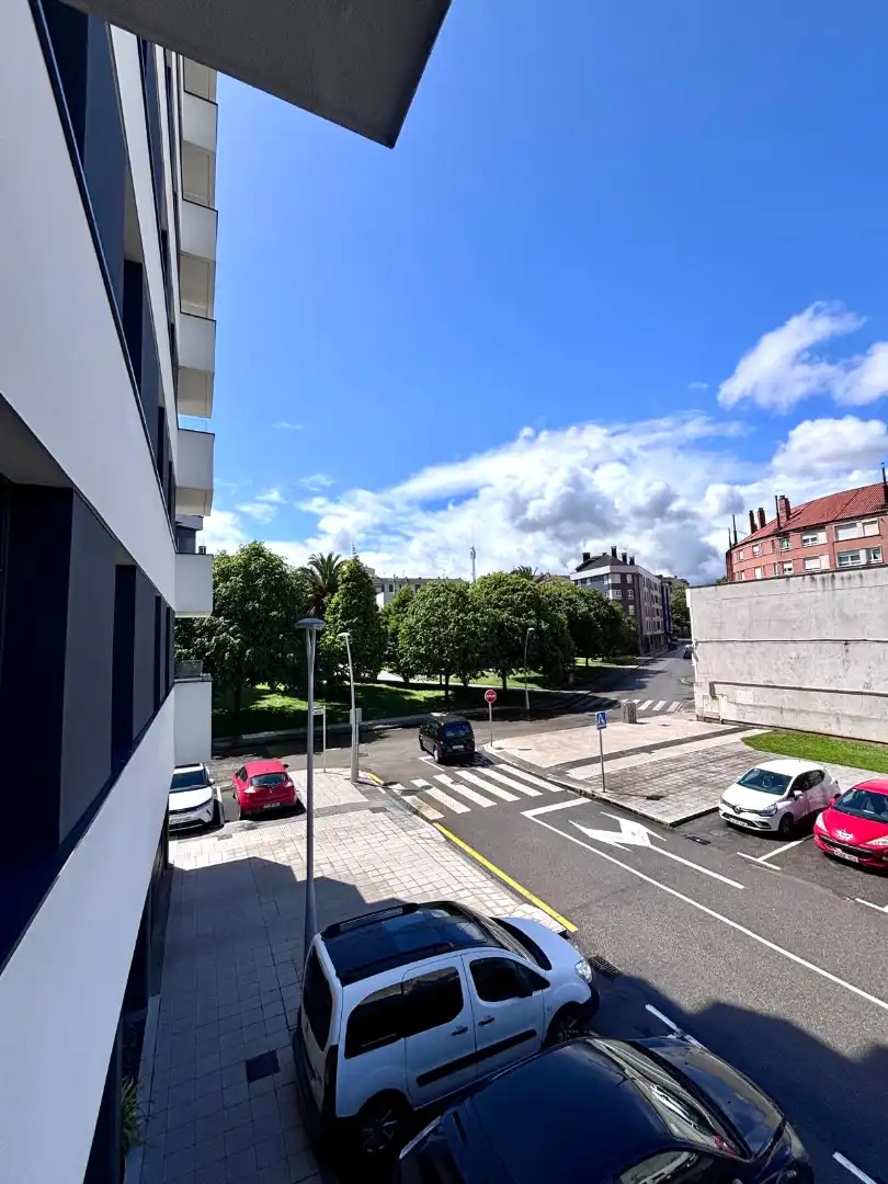 Exterior view of Flat for sale in Gijón   with Heating, Private garden and Parquet flooring