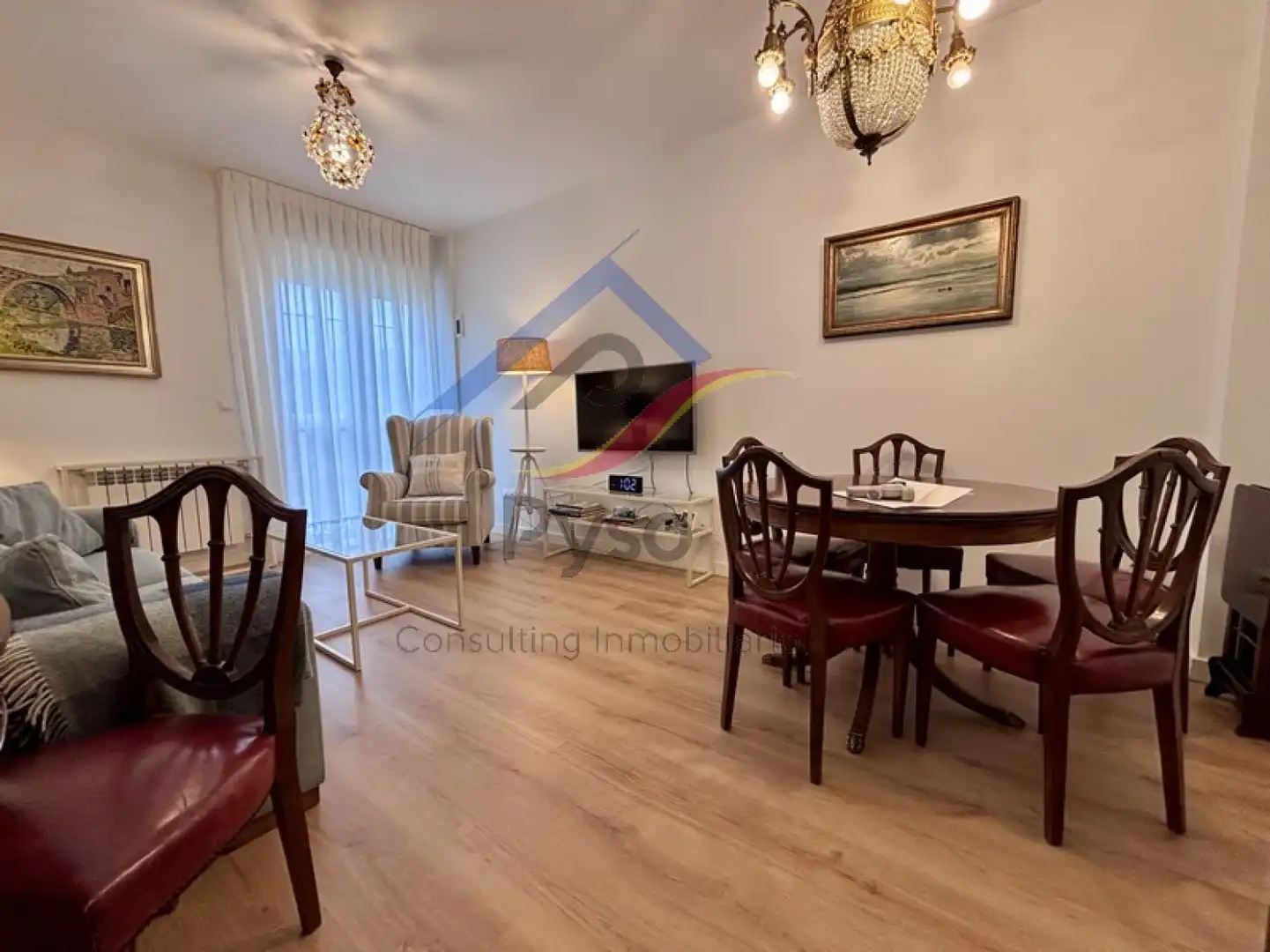 Sala d'estar de Pis de lloguer en Santander amb Calefacció, Jardí privat i Parquet