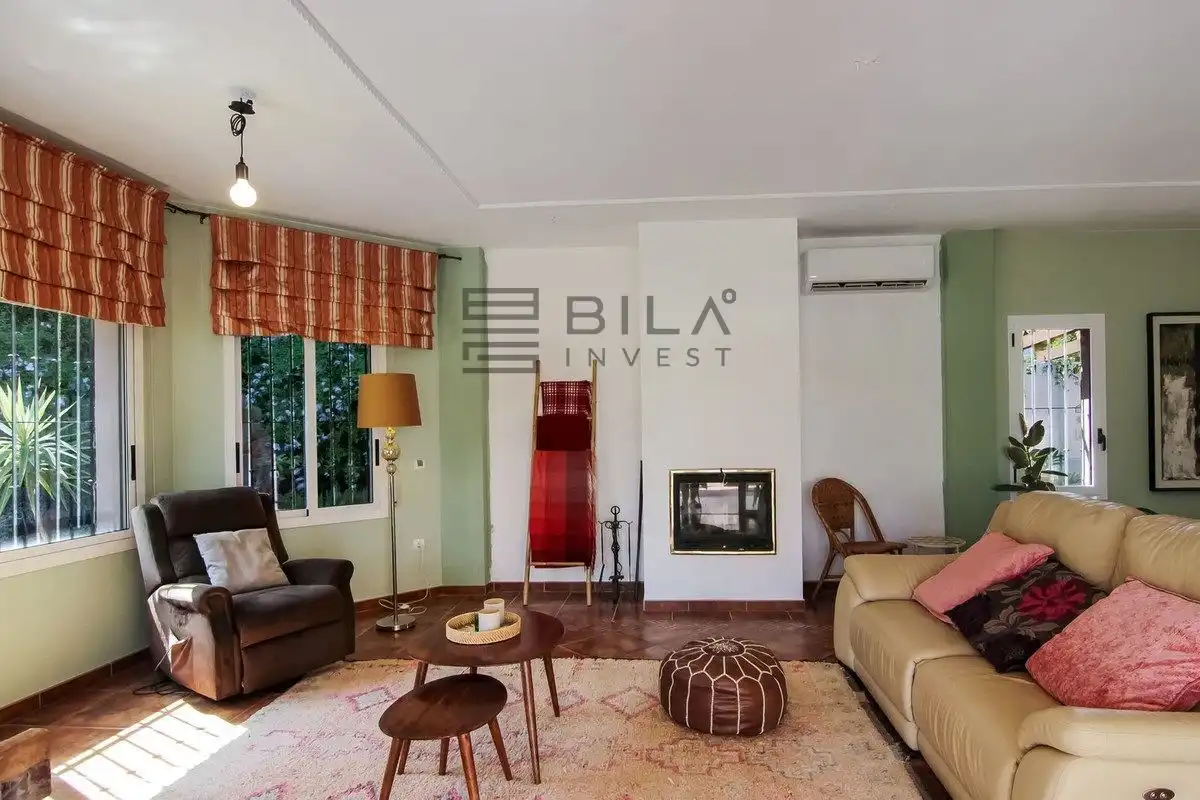 Sala de estar de Casa o chalet en venta en Mijas con Aire acondicionado, Terraza y Trastero