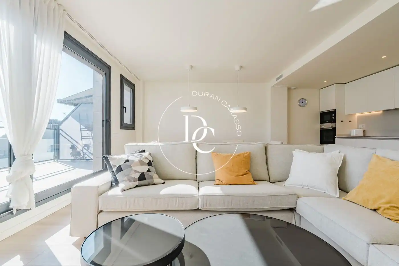 Wohnzimmer von Maisonette zur Miete in Vilanova i la Geltrú mit Klimaanlage, Heizung und Terrasse