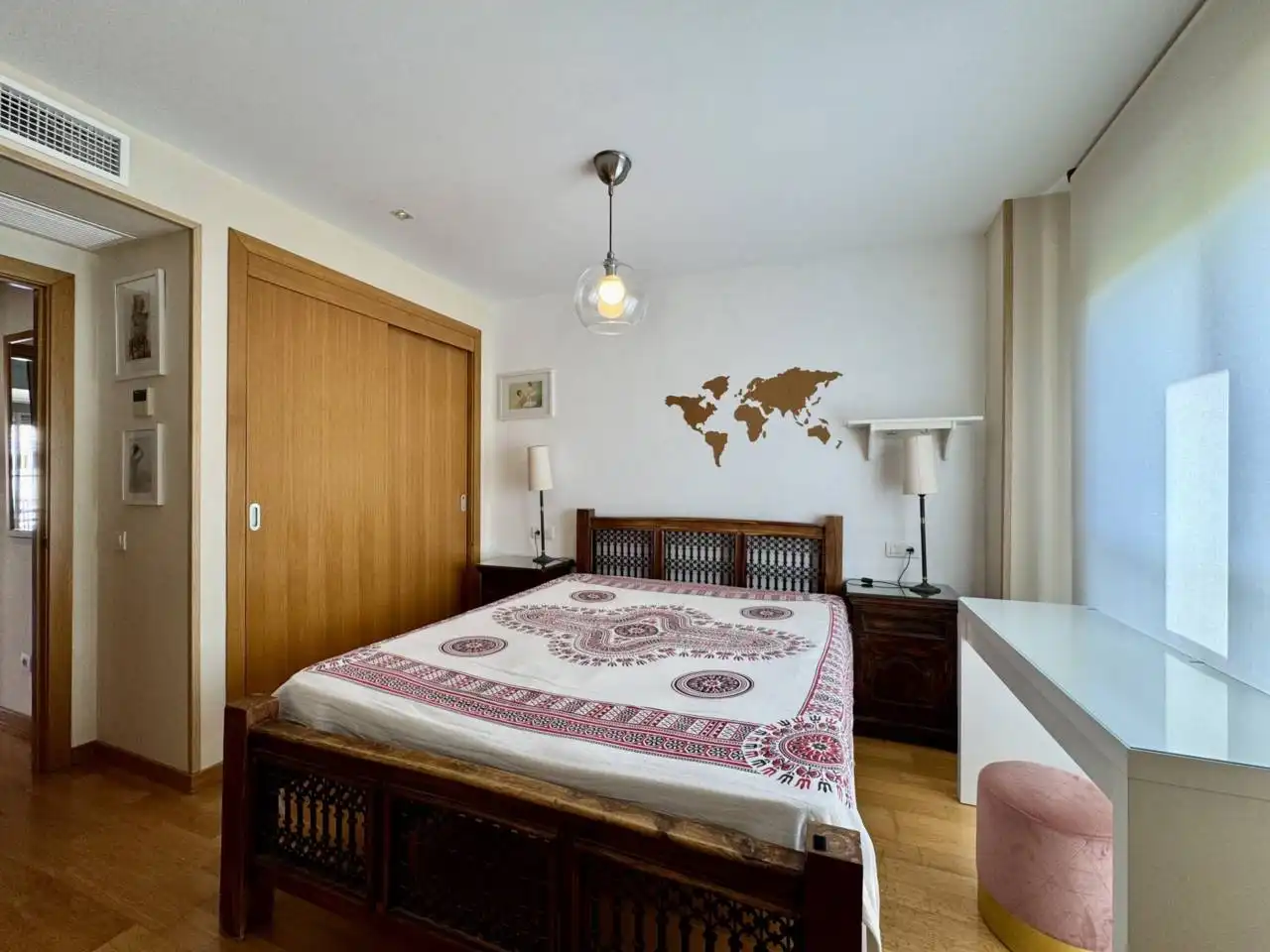 Bedroom of Flat for rent in  Palma de Mallorca  with Air Conditioner, Heating and Parquet flooring
