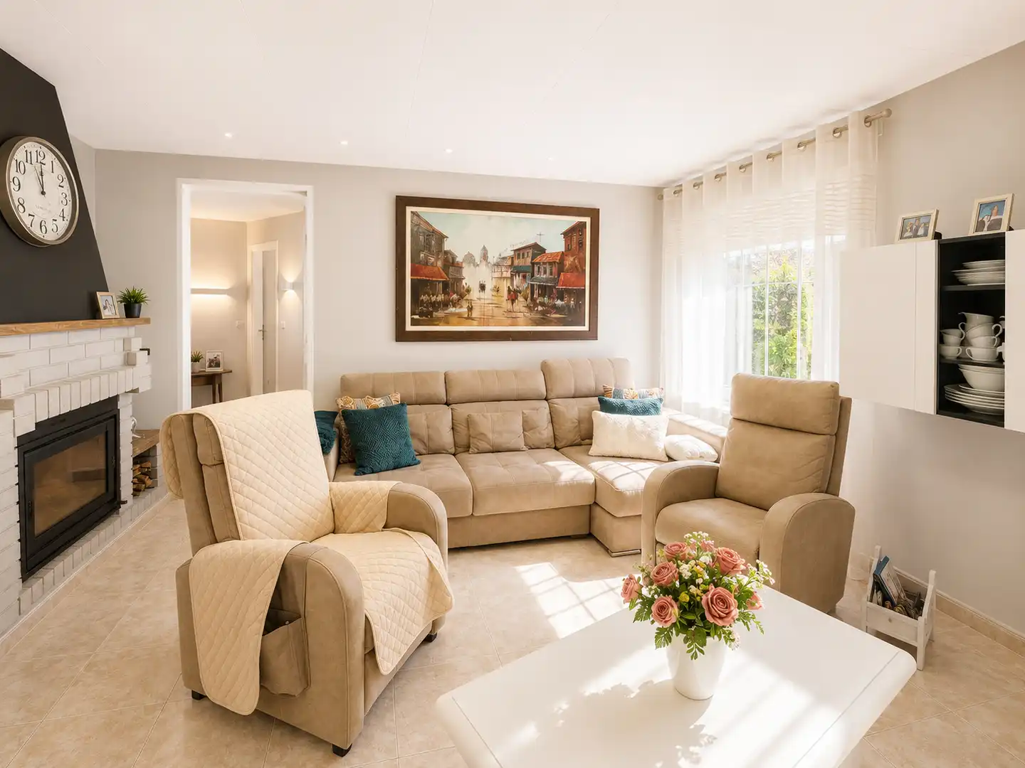 Living room of Houses for sale in Lleida  with Air Conditioner, Heating and Private garden