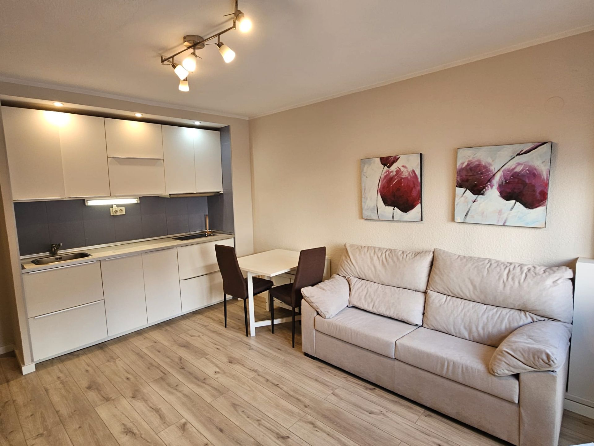 Living room of Apartment to rent in  Zaragoza Capital  with Heating, Furnished and Oven