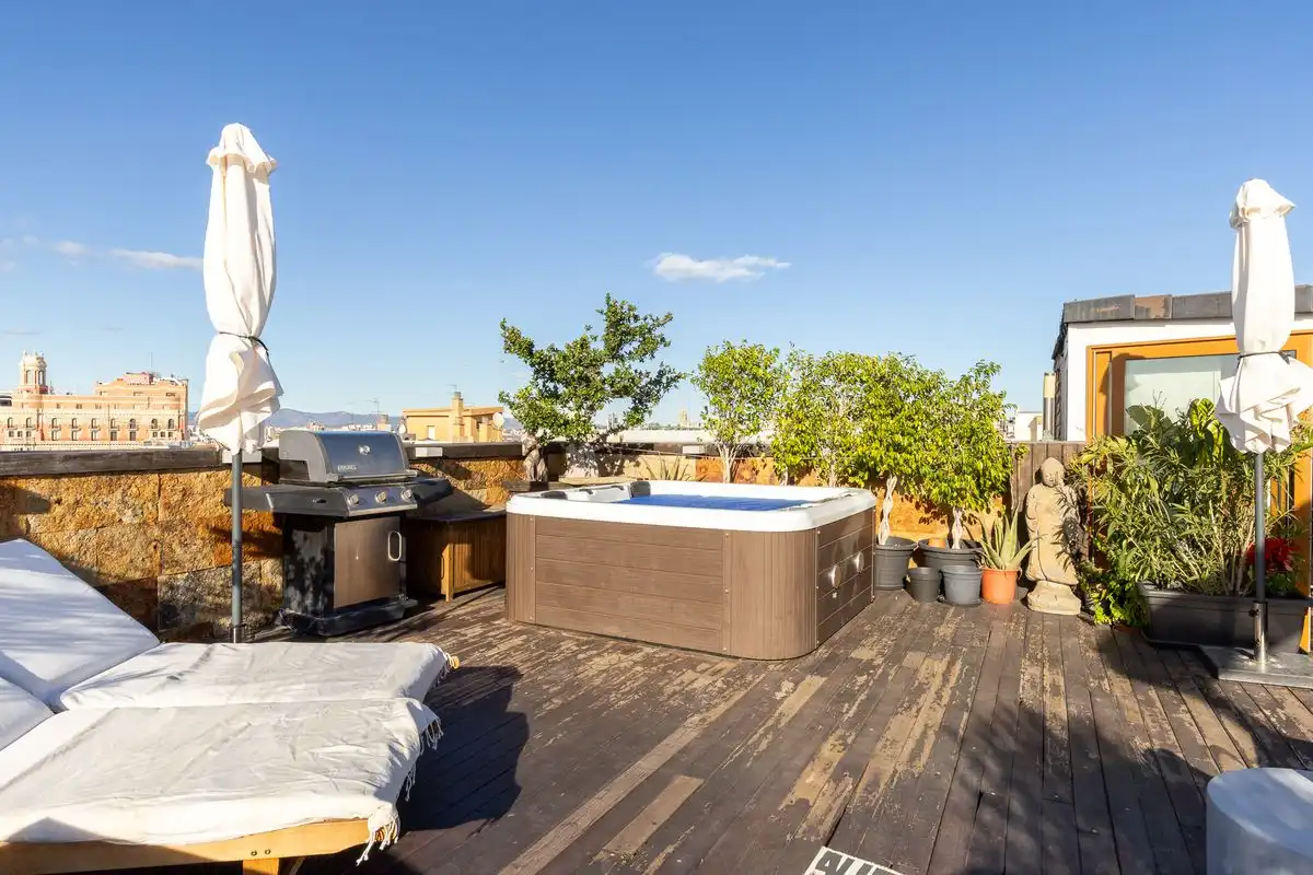Terraza de Ático de alquiler en Valencia con Aire acondicionado, Calefacción y Terraza