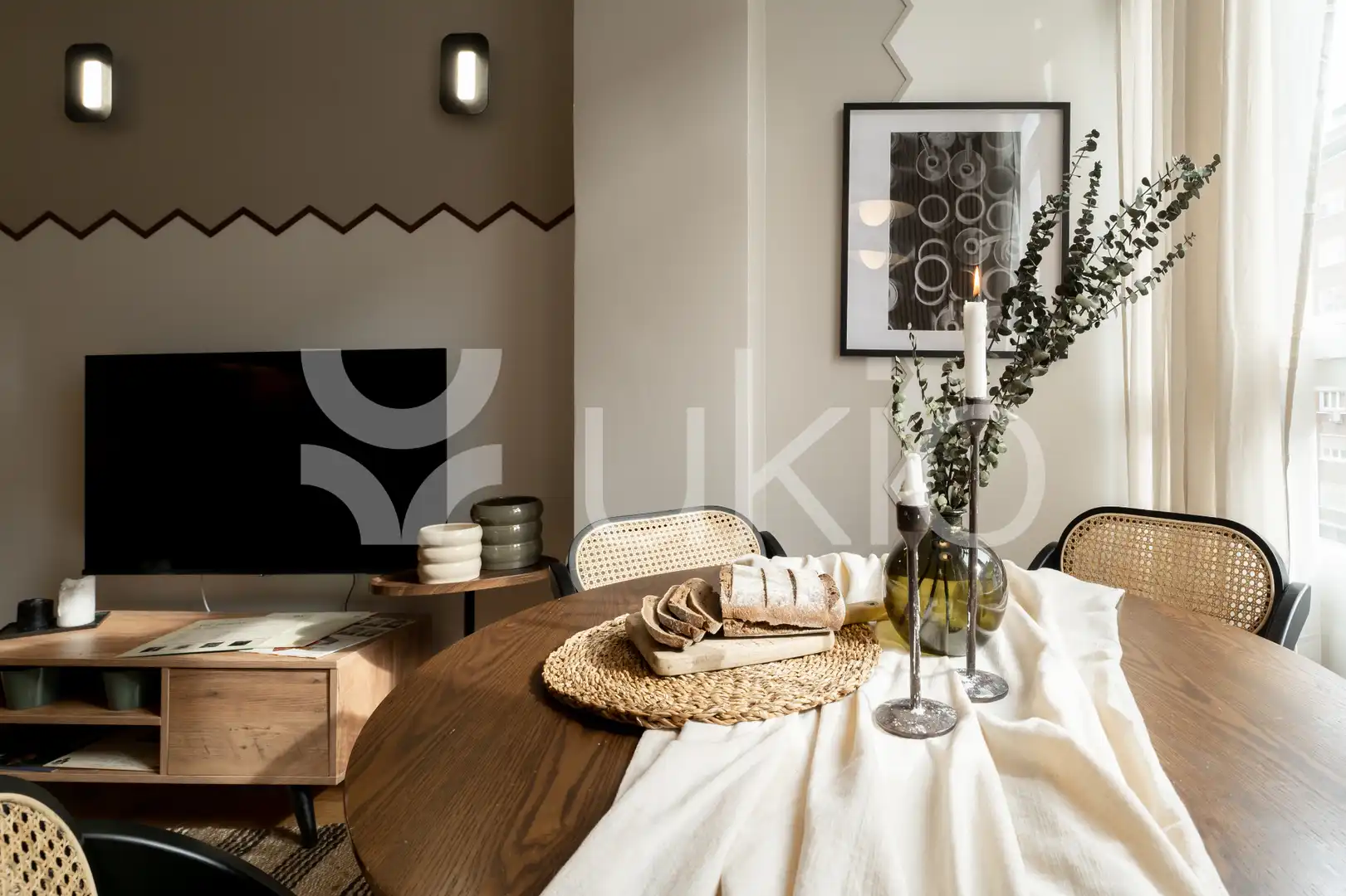 Sala d'estar de Apartament de lloguer en Madrid amb Aire condicionat, Calefacció i Moblat