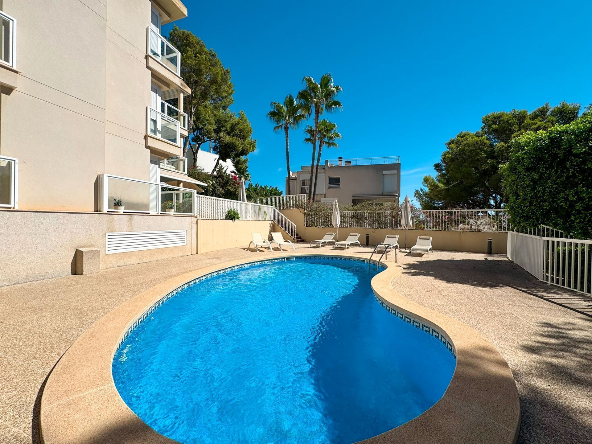Piscina de Apartament de lloguer en Calvià amb Aire condicionat, Terrassa i Moblat