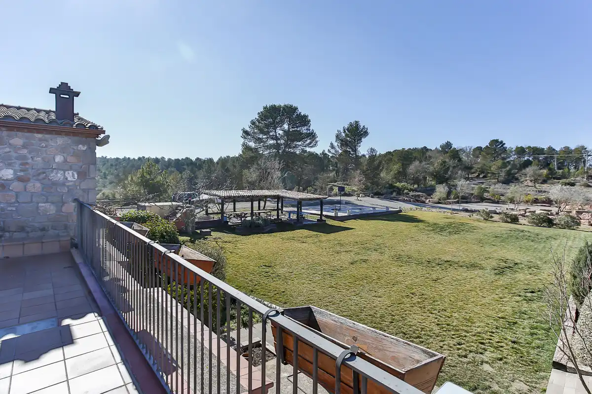 Terrace of Country homes for sale in Aguilar de Segarra  with Heating, Swimming Pool and Internet