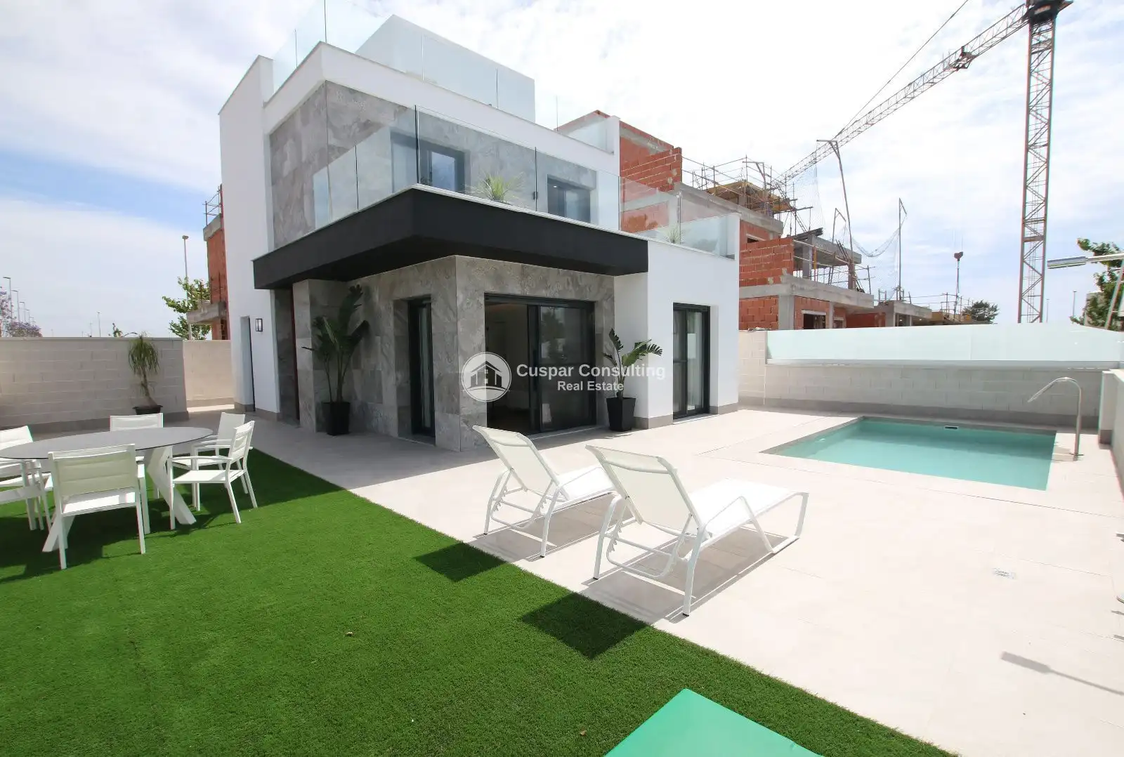 Vista exterior de Casa o xalet en venda en Pilar de la Horadada amb Aire condicionat, Calefacció i Jardí privat