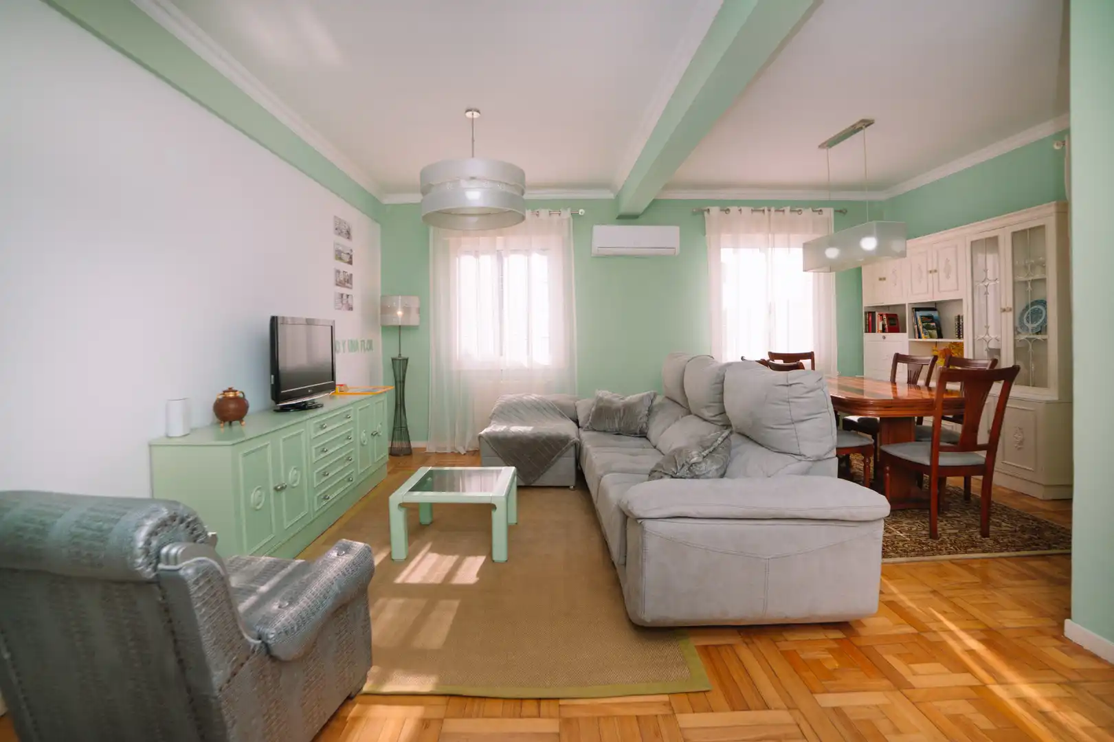 Living room of Houses for rent in Mos  with Air Conditioner, Heating and Parquet flooring