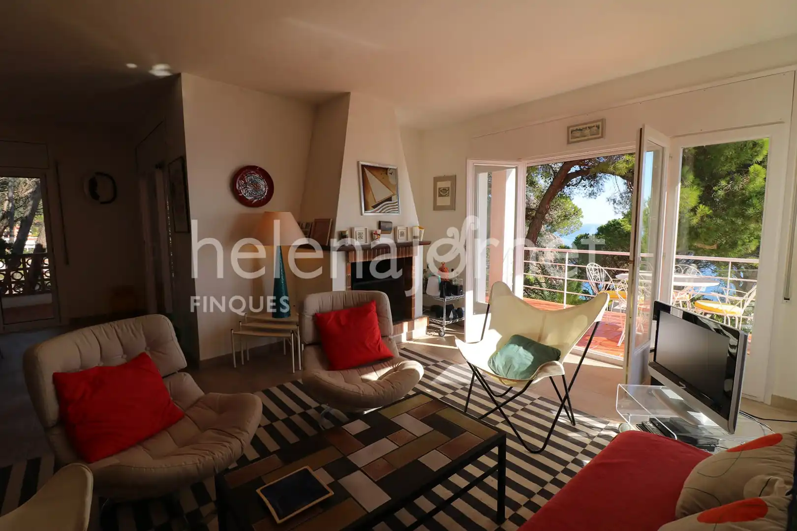 Sala de estar de Casa o chalet en venta en Llagostera con Calefacción, Terraza y Piscina