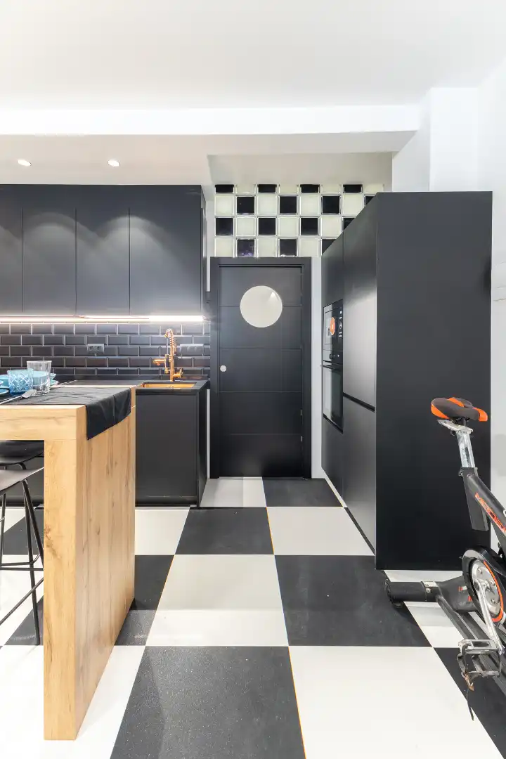 Cocina de Apartamento de alquiler en Madrid con Aire acondicionado, Calefacción y Amueblado