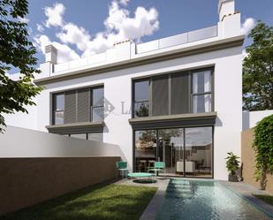 Exterior view of Single-family semi-detached for sale in Vilanova i la Geltrú  with Air Conditioner, Heating and Private garden