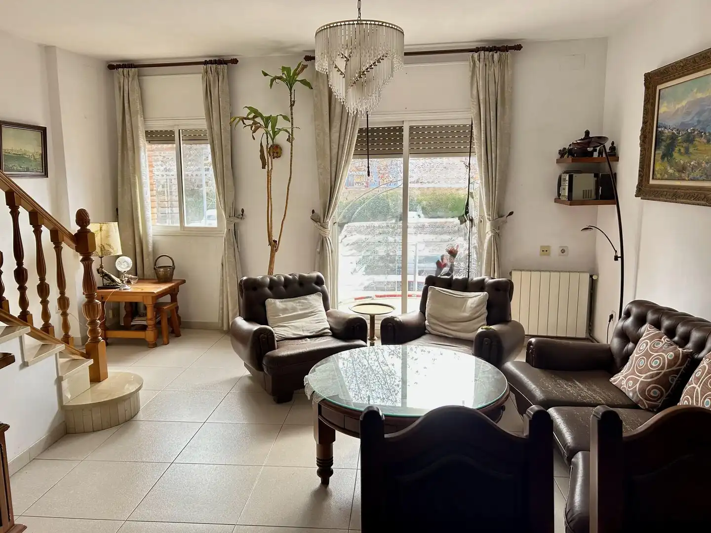 Sala de estar de Casa adosada en venta en Mataró con Aire acondicionado, Calefacción y Terraza