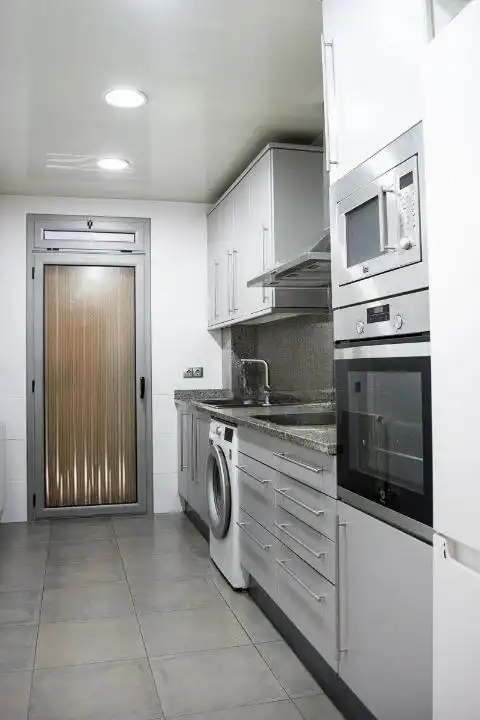 Kitchen of Flat for sale in Badalona  with Air Conditioner, Heating and Parquet flooring