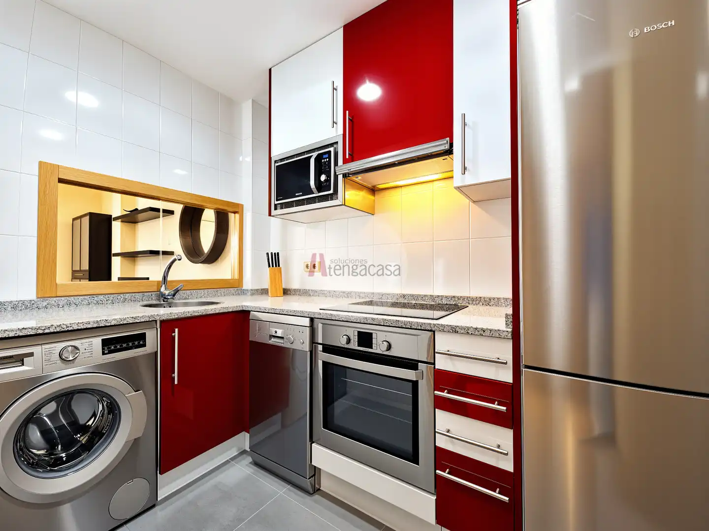 Cocina de Piso de alquiler en Madrid con Aire acondicionado, Calefacción y Parquet