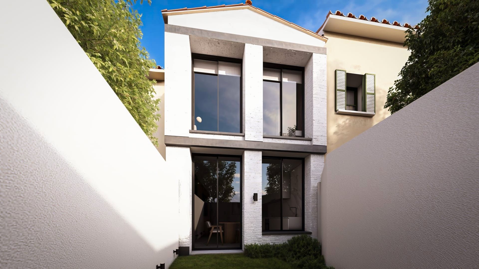 Exterior view of Single-family semi-detached for sale in Bergondo  with Heating, Parquet flooring and Furnished