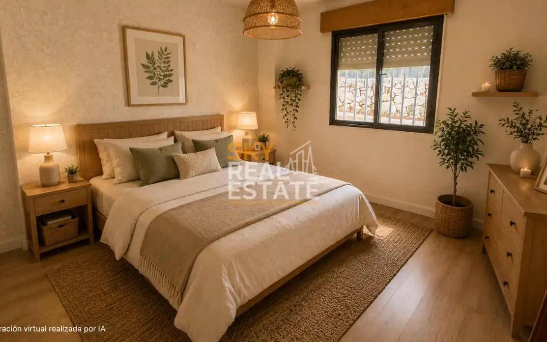 Bedroom of Houses for sale in L'Olleria  with Private garden