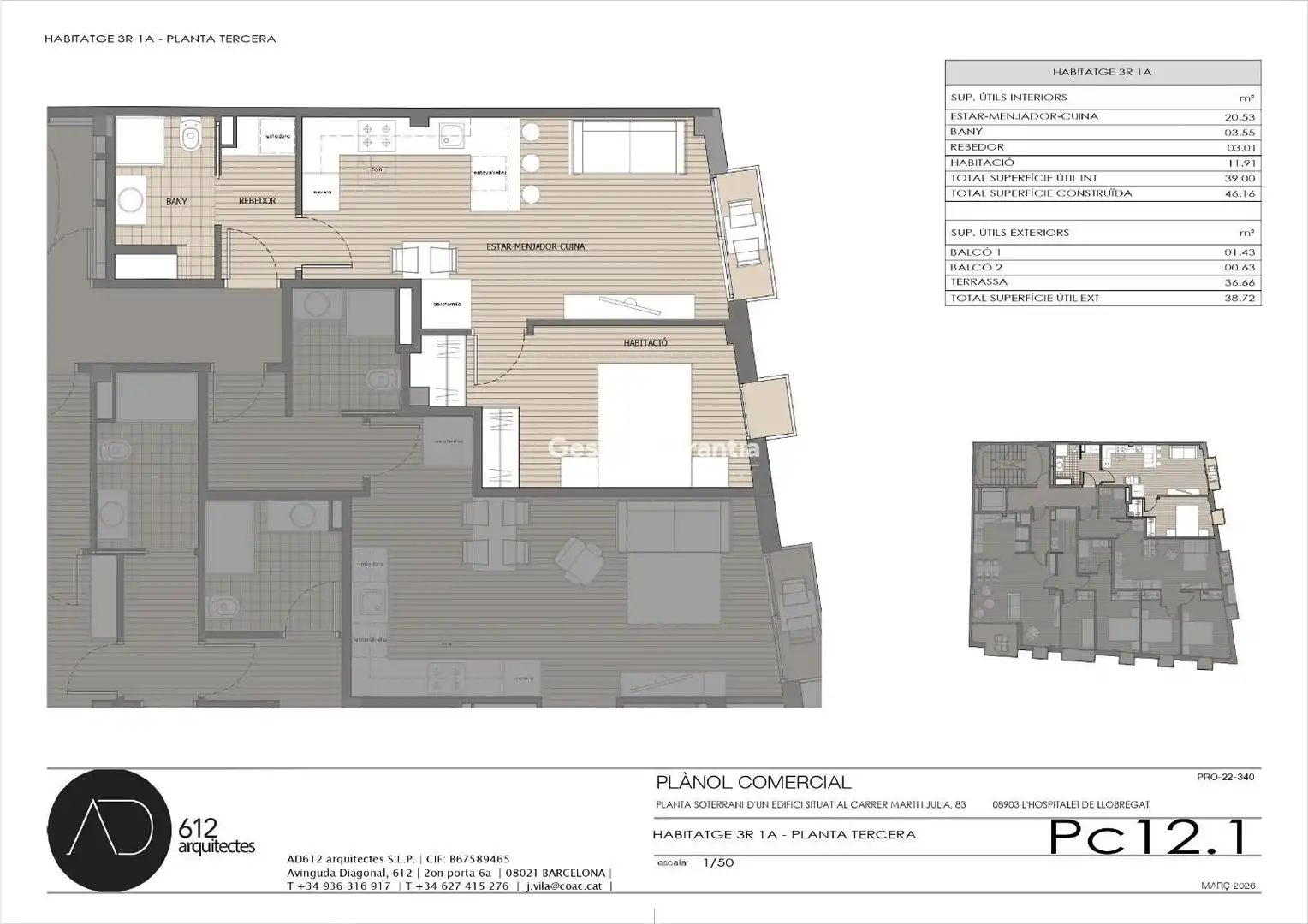 Piso en venta en L'Hospitalet de Llobregat con Terraza y Amueblado