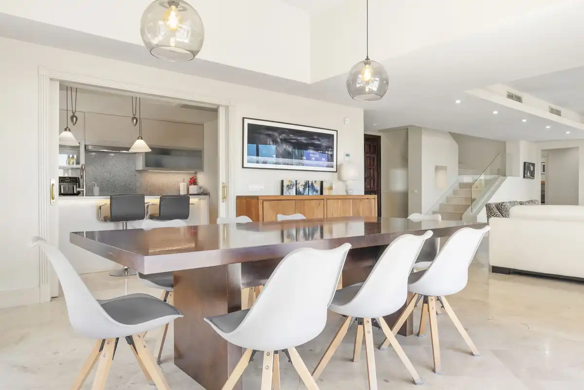 Comedor de Casa o chalet en venta en Manilva con Aire acondicionado, Jardín privado y Terraza
